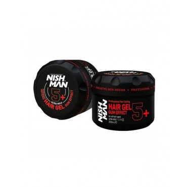 Nishman Hair Gel Ultra Hold Gum Effect 5+ 300 ml