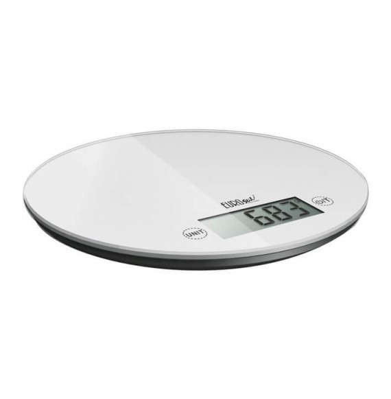 BALANZA DIGITAL REDONDA 5KG NEGRA EUROSTIL