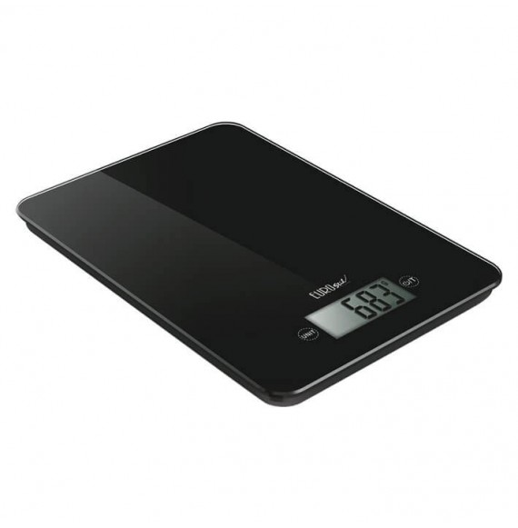 BALANZA DIGITAL REDONDA 5KG NEGRA EUROSTIL