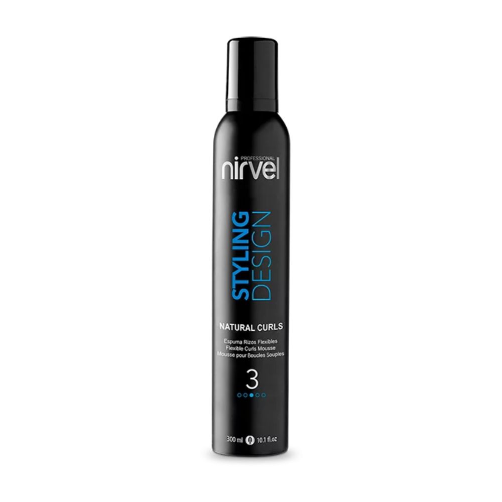 015579 espuma 3 natural curls nirvel Espuma Fijación Media 3 Natural Curls 300ml Nirvel