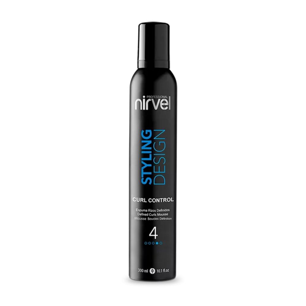 015580 espuma 4 curl control nirvel Espuma Fijación Fuerte 4 Curl Control 300ml Nirvel