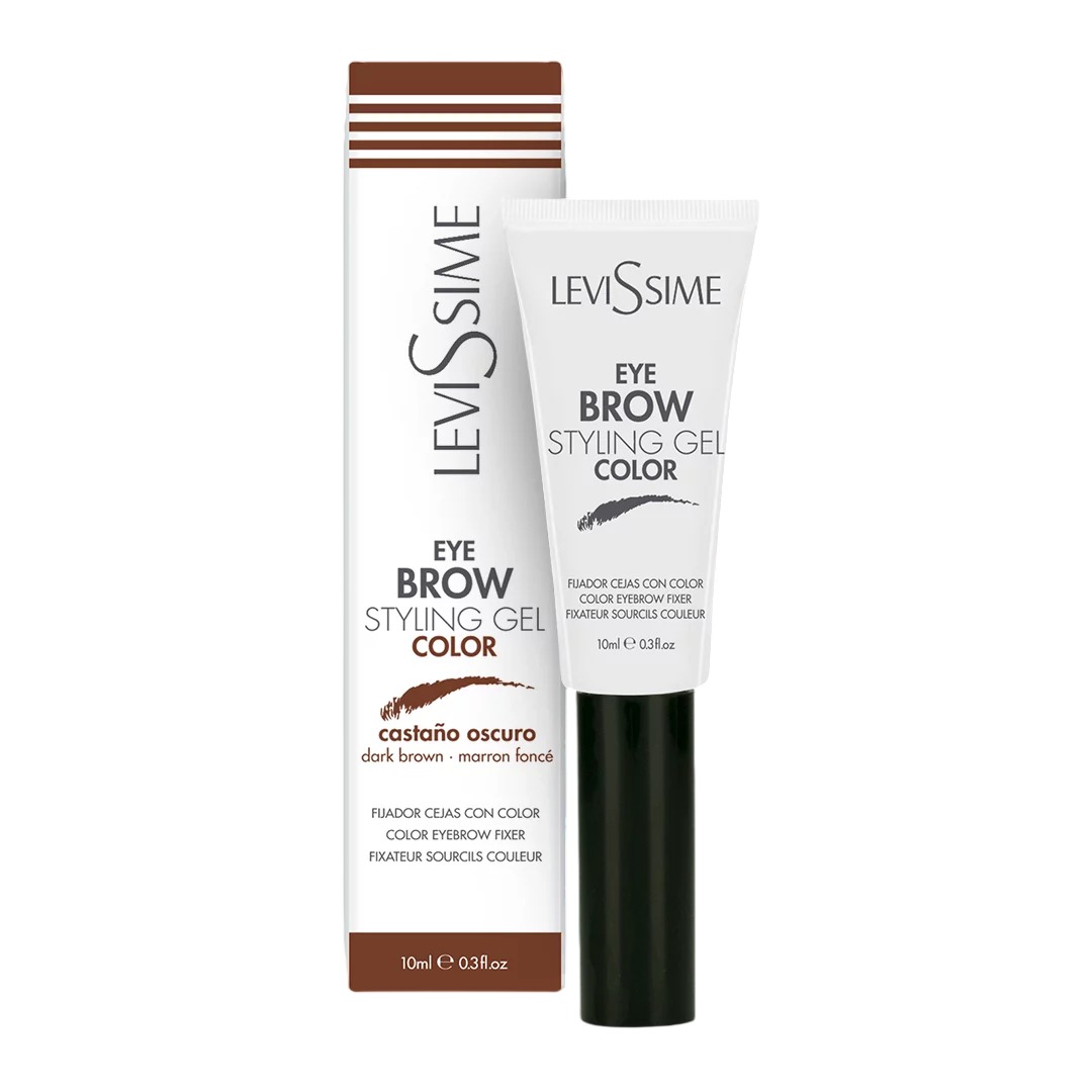 018110 styling gel castano oscuro levissime Fijador de Cejas con Color Styling Gel 10ml Levissime - Imagen 3