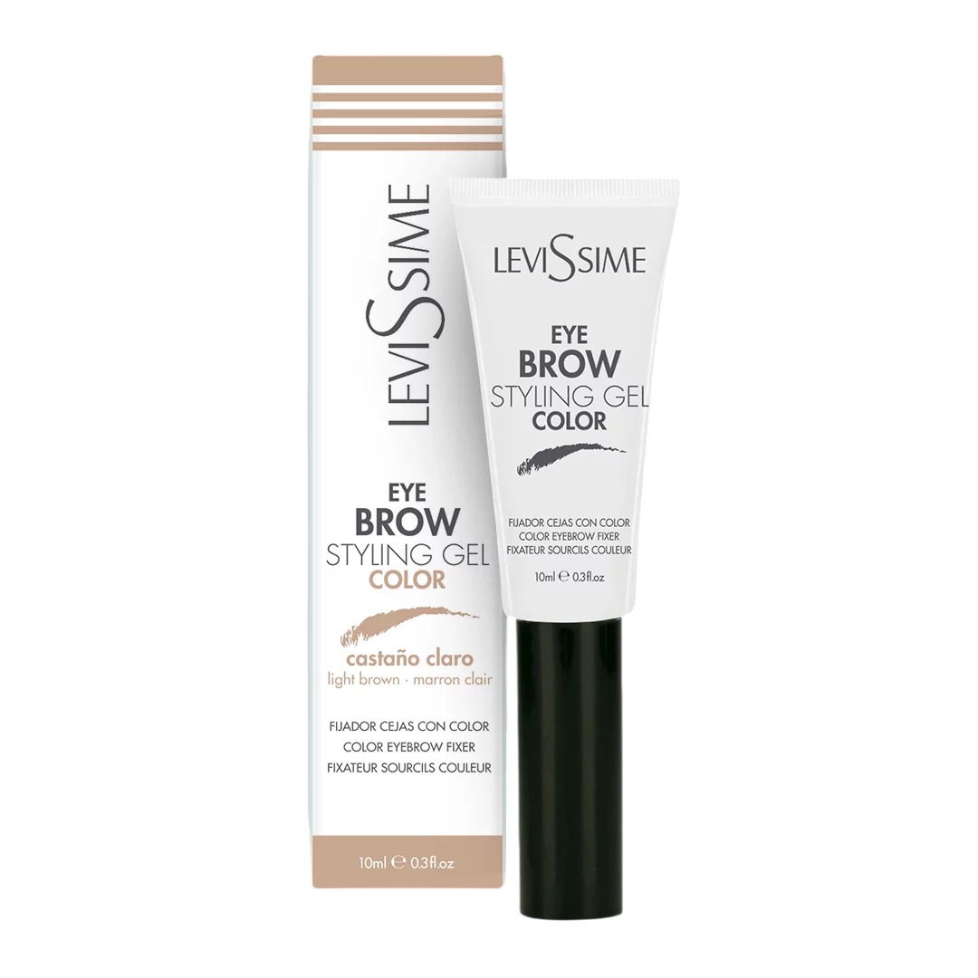 018111 styling gel castano claro levissime Fijador de Cejas con Color Styling Gel 10ml Levissime - Imagen 4