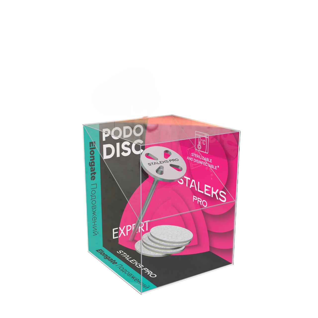 disco S 180 Disco de pedicura Alargado Pododisc S EXPERT (10 mm) + 5 limas desechables grano 180 Staleks