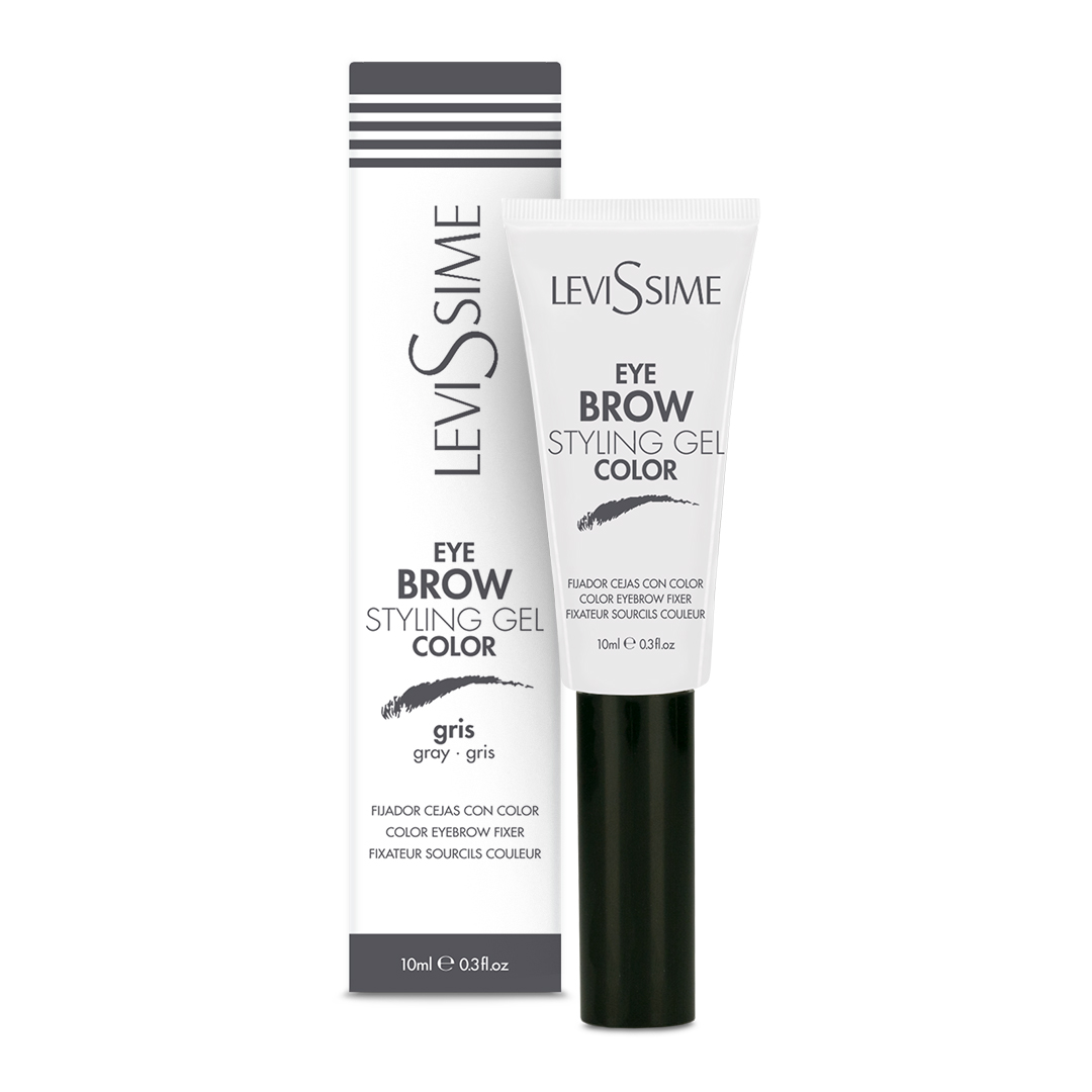 eyebrow styling gel gris Fijador de Cejas con Color Styling Gel 10ml Levissime - Imagen 2