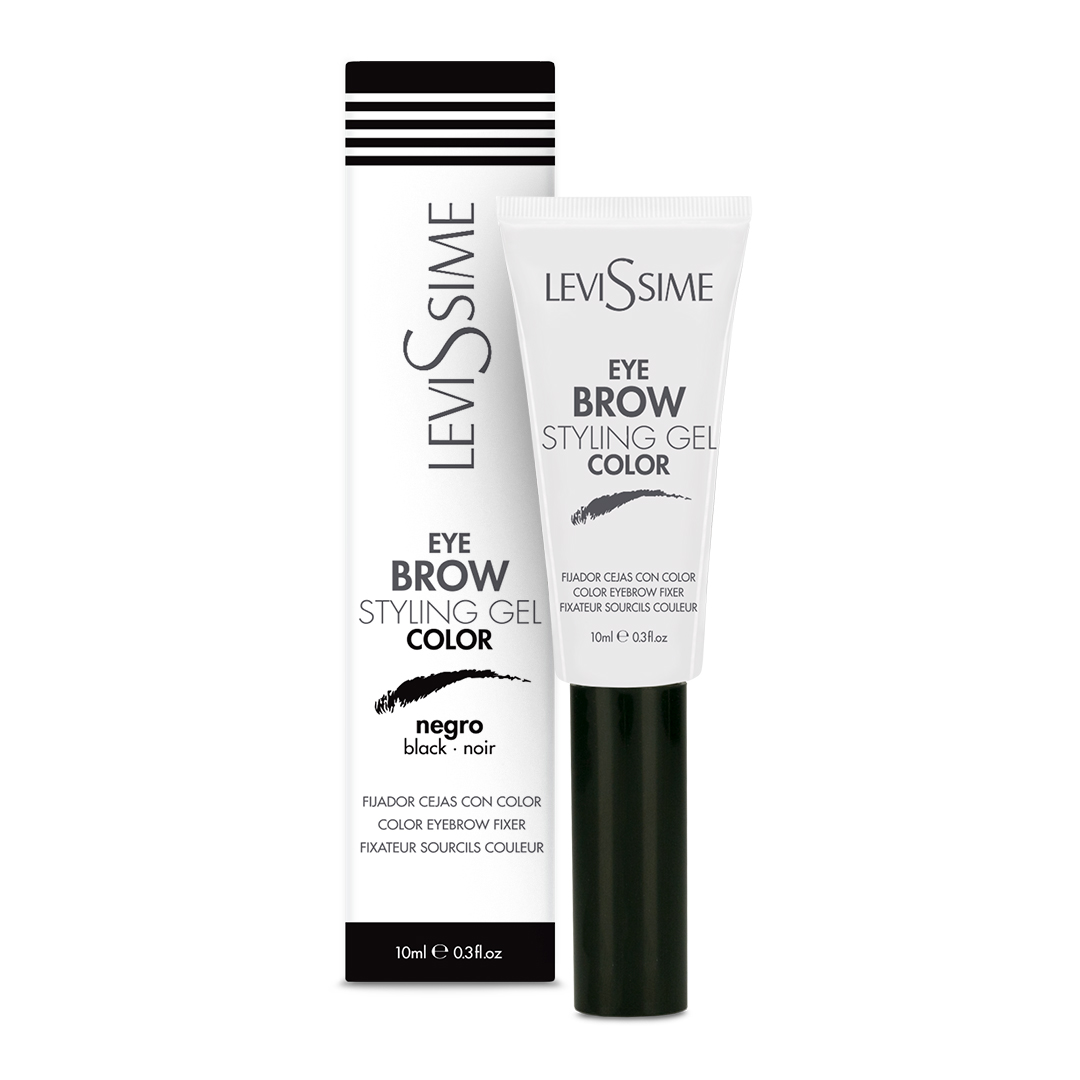 eyebrow styling gel negro Fijador de Cejas con Color Styling Gel 10ml Levissime