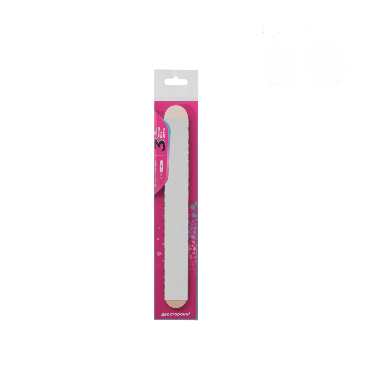 lima base madera 180 240 1 Lima de uñas Mix sobre base de madera Grano 180/240 (3uds) Staleks