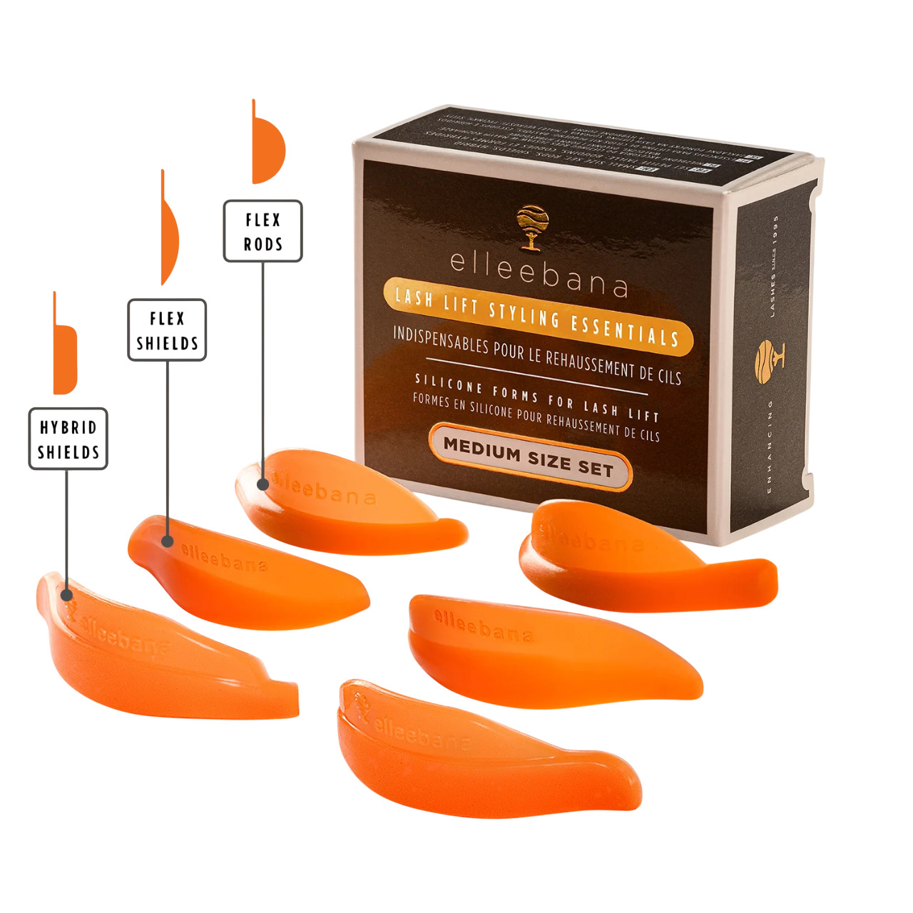 moldes essentials mediano Combo Moldes Silicona Lash Lift Essentials Elleebana