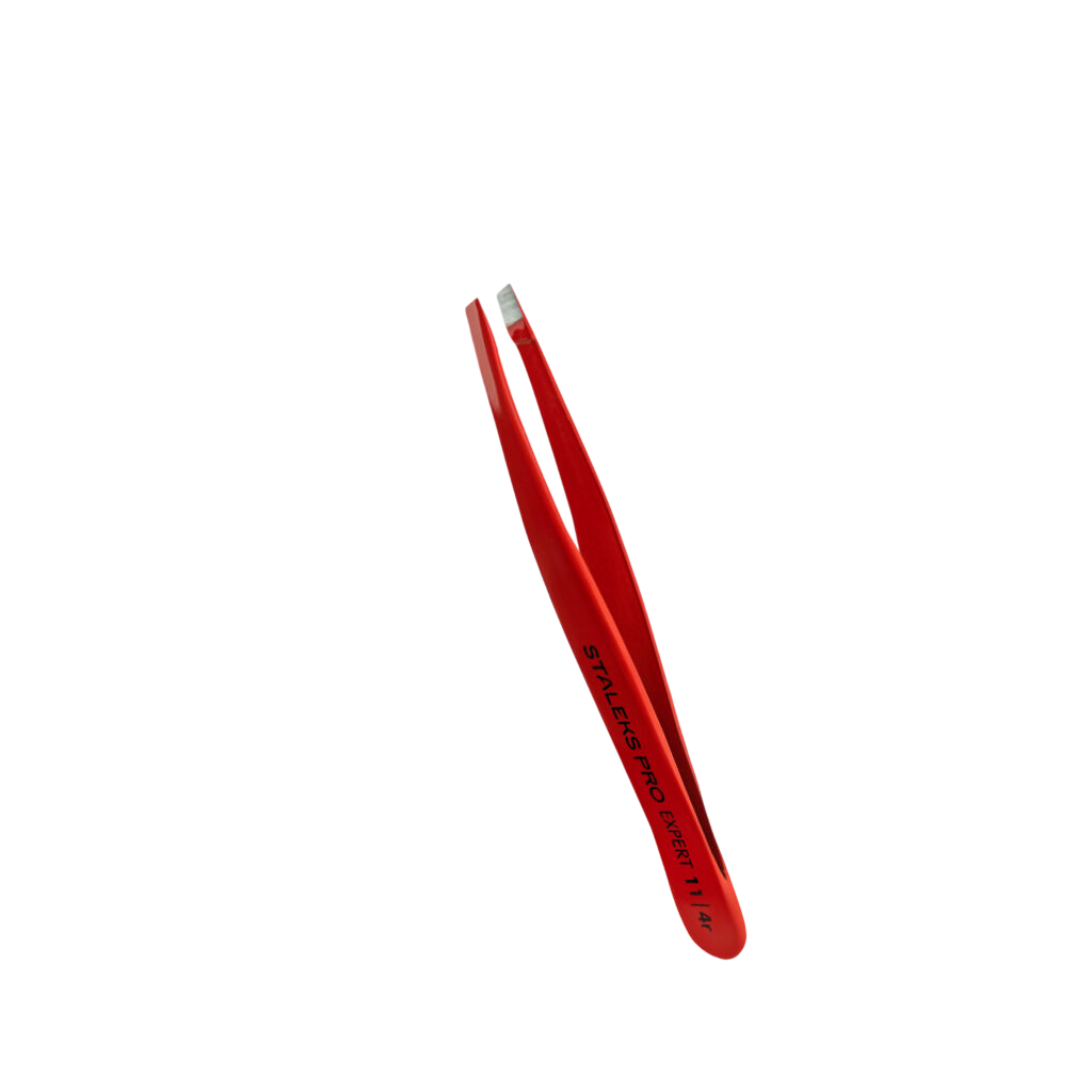 pinzas cejas expert 11 type 4r 1 Pinzas para cejas rojas bisel estrecho EXPERT 11 TYPE 4R Staleks