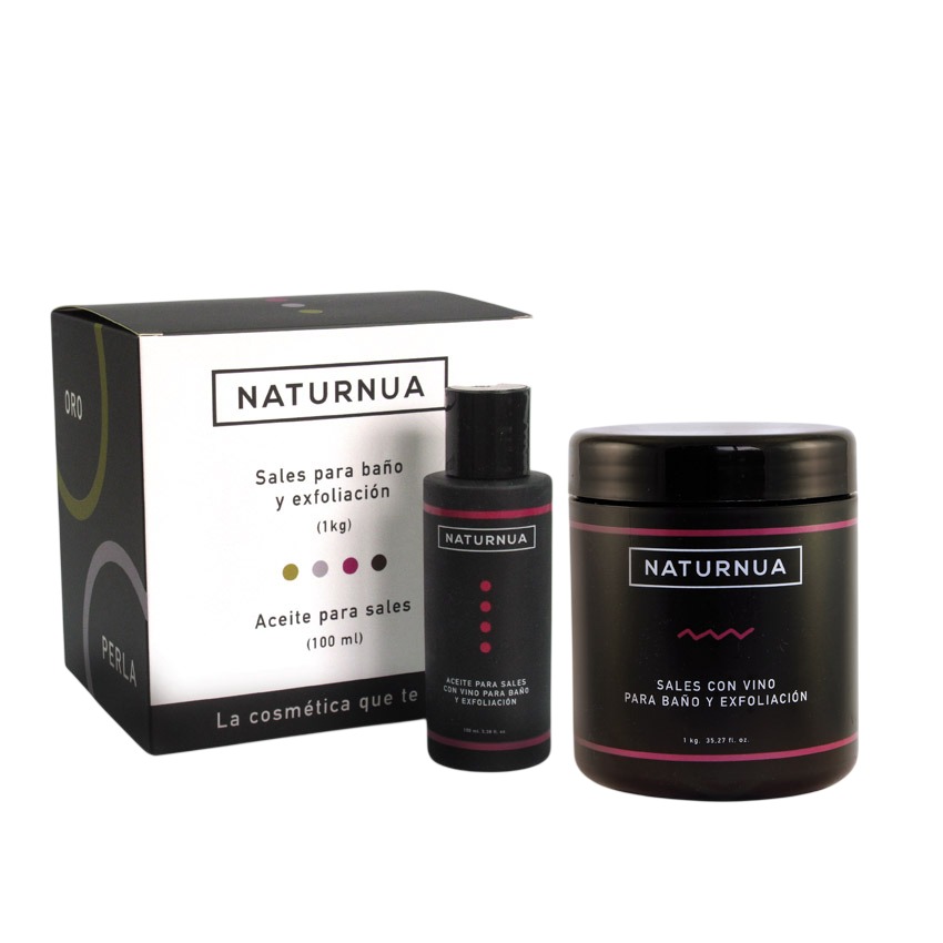 006643 sales bano vino naturnua Sales para baño y exfoliación con Vino 1000gr Naturnua