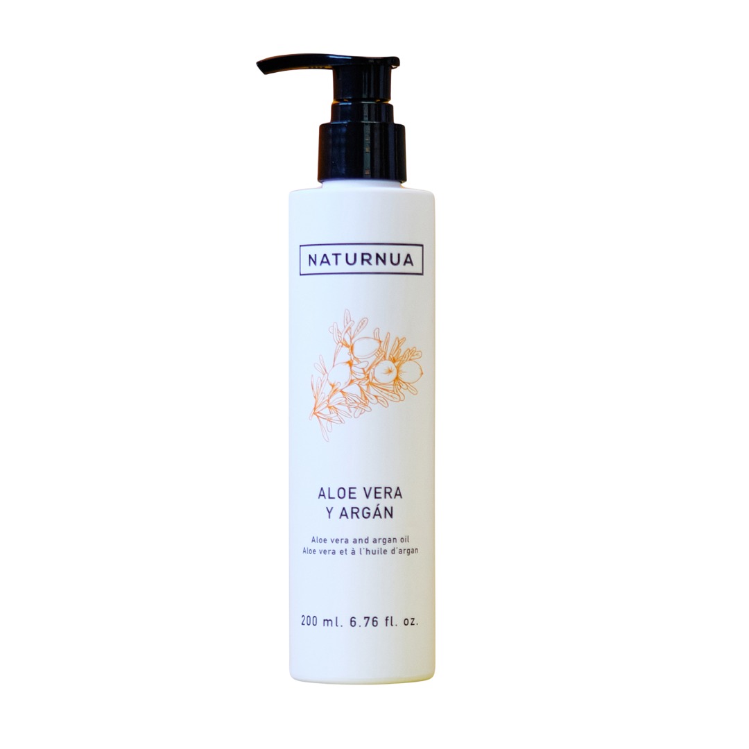 007724 gel aloe vera argan 200ml Gel de Aloe Vera y Aceite de Argán 200ml Naturnua