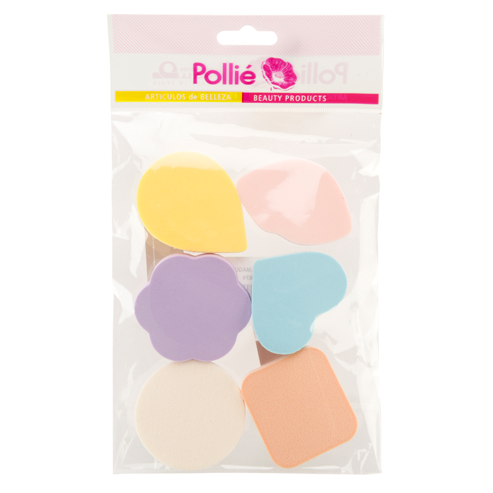 02674 1 Esponjas de Maquillaje Color Fantasía 6uds (02674) Pollié