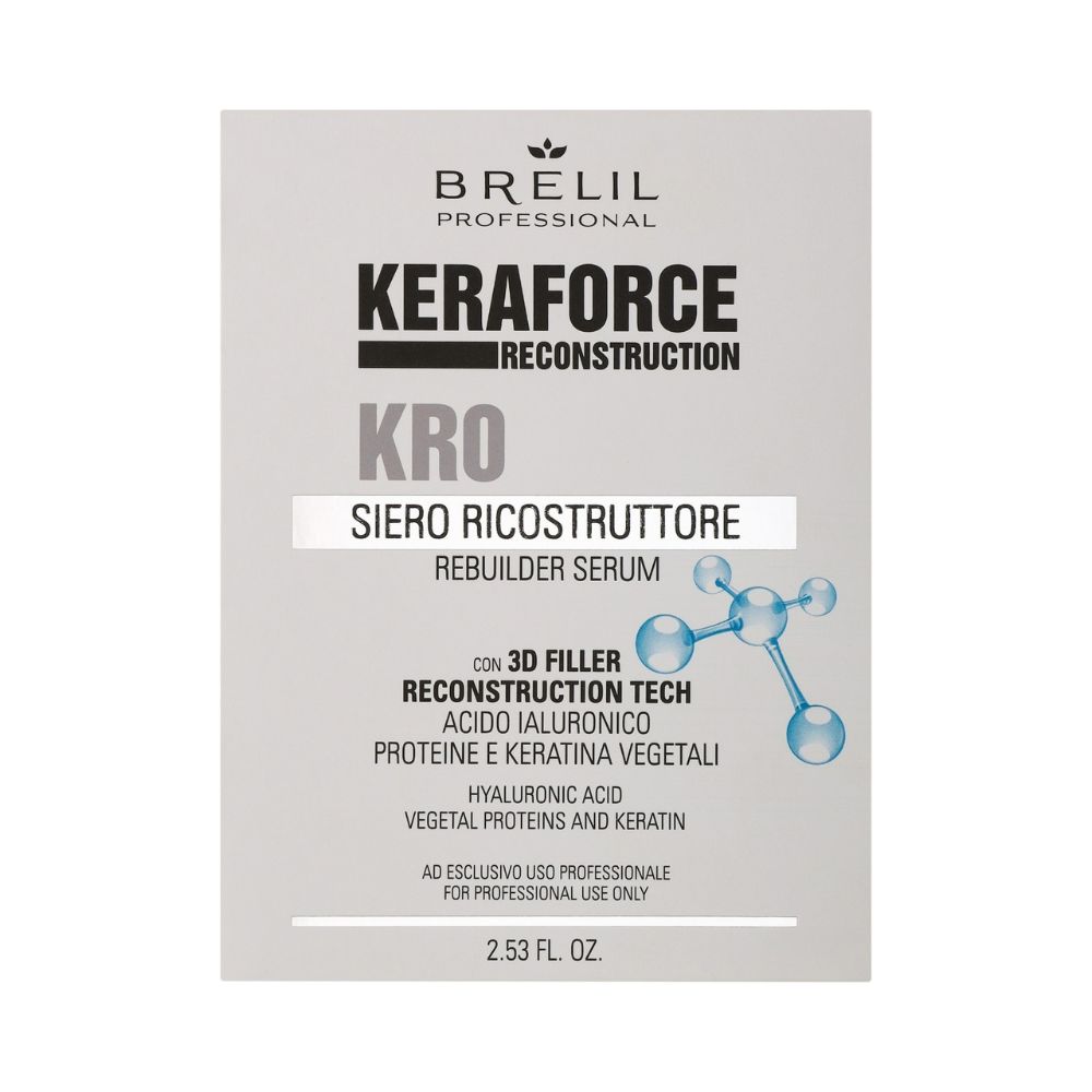 13339 serum keraforce 3x75 brelil 3 Serum Reconstructor con Ácido Hialurónico KR0 Keraforce 3x75ml Brelil