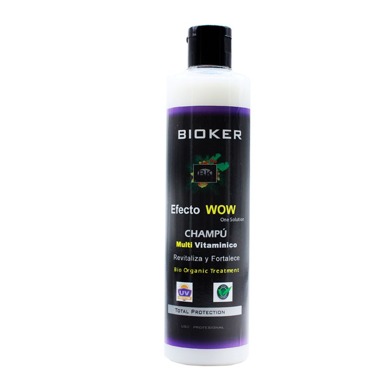 532098 champu multivitaminico bioker 300ml Champú Multivitamínico Efecto WOW Bioker - Imagen 2