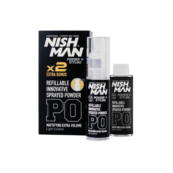 Nishman p0 polvos spray 1 Spray polvos de volumen P0 Mate 2uds Nishman