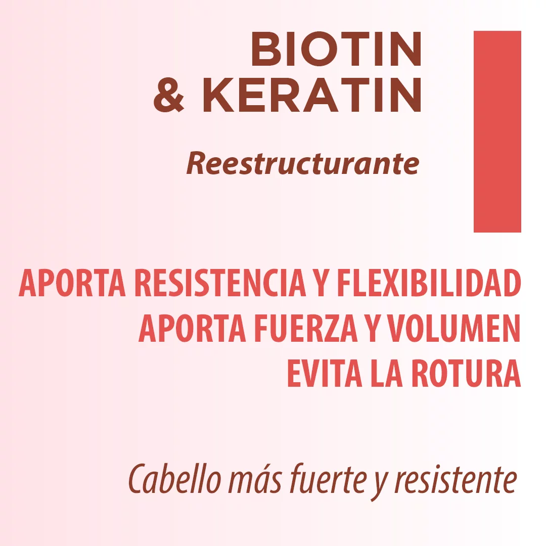 biphase biotin Acondicionador Bifásico Reestructurante Biotin&Keratin 100ml Nirvel - Imagen 2