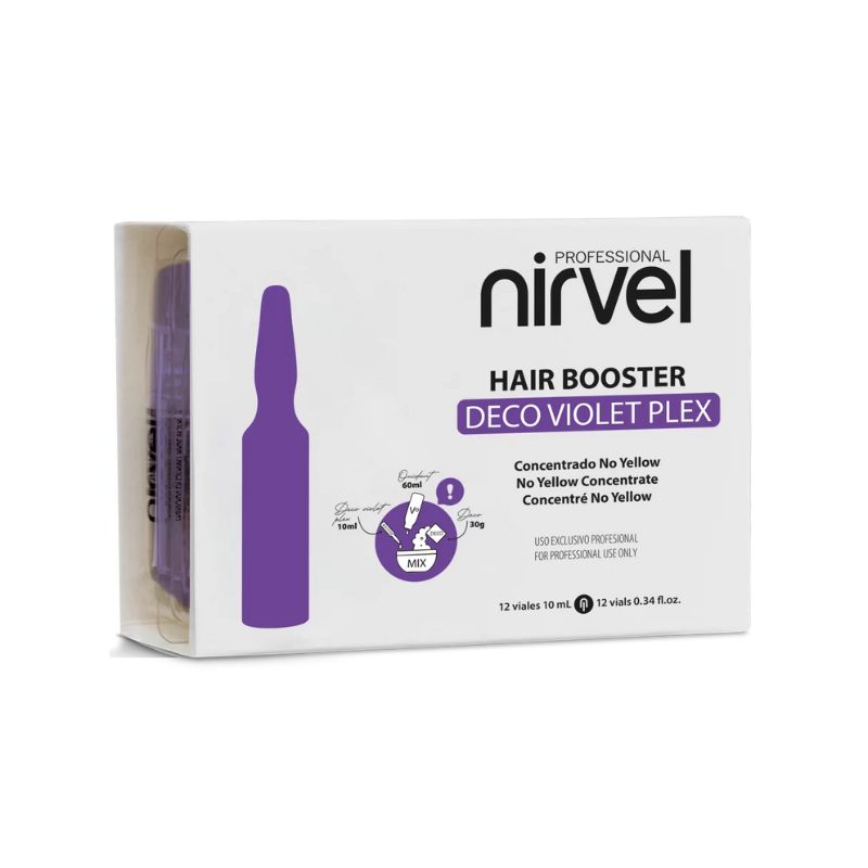 booster deco plex nirvel Protector Decoloración Hair Booster Deco Violet Plex 12x10ml Nirvel