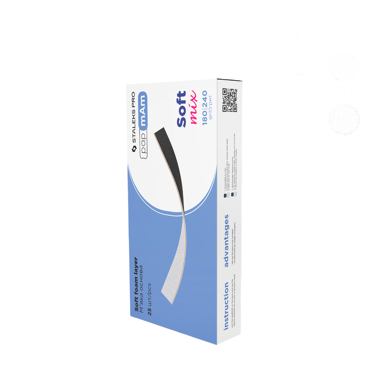 lima doble cara 180 240 1 Limas desechables doble cara para base recta EXPERT grano 180/240 (25uds) Staleks