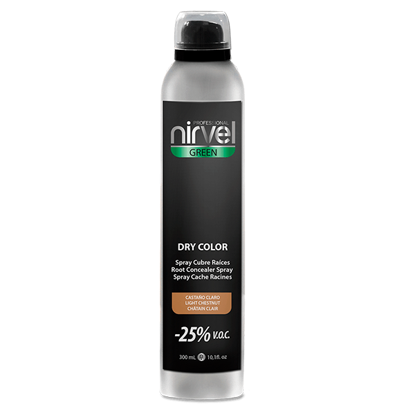 p 1 5 7 1 5 15715 NIRVEL DRY COLOR SPRAY CUBRE CANAS CASTANO OSCURO 1 Spray Cubre Raíces Dry Color 300ml Nirvel - Imagen 3