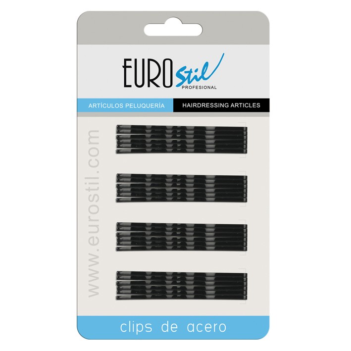 CLIPS ONDINA NEGRO 70mm 24unid REF:1611/50