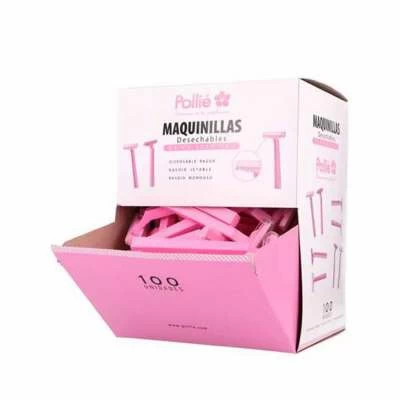 pollie maquinillas desechables 100 unidades 1 Maquinillas Rasuradoras Desechables 100uds Pollié