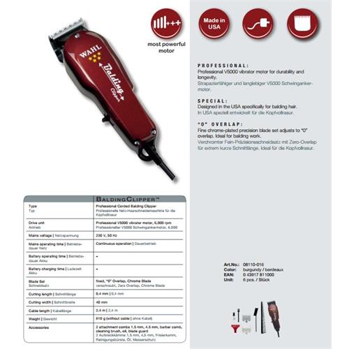 p 4 8 9 1 4891 WAHL MAQUINA CORTE BALDING 08110 016 WAHL MAQUINA CORTE BALDING 08110-016